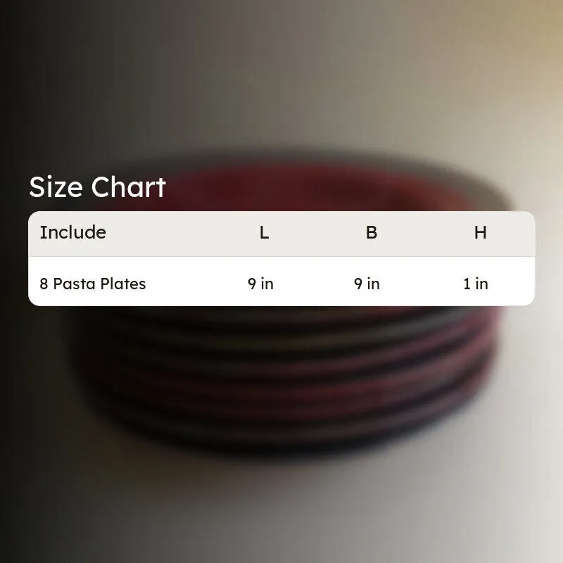 Raisel Ceramic Pasta Plate (Red) - Set Of Eight media 6