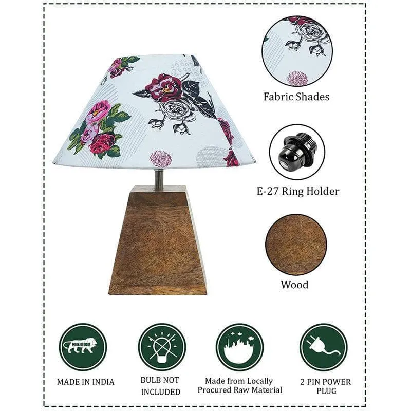 Pyramid Perfection Rose Fabric Table Lamp - Multicolor media 6