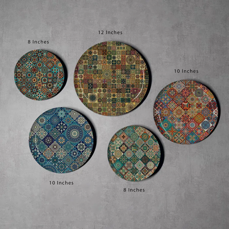 Vibrant Mosaic Metal Wall Plate - Set Of Five media 11