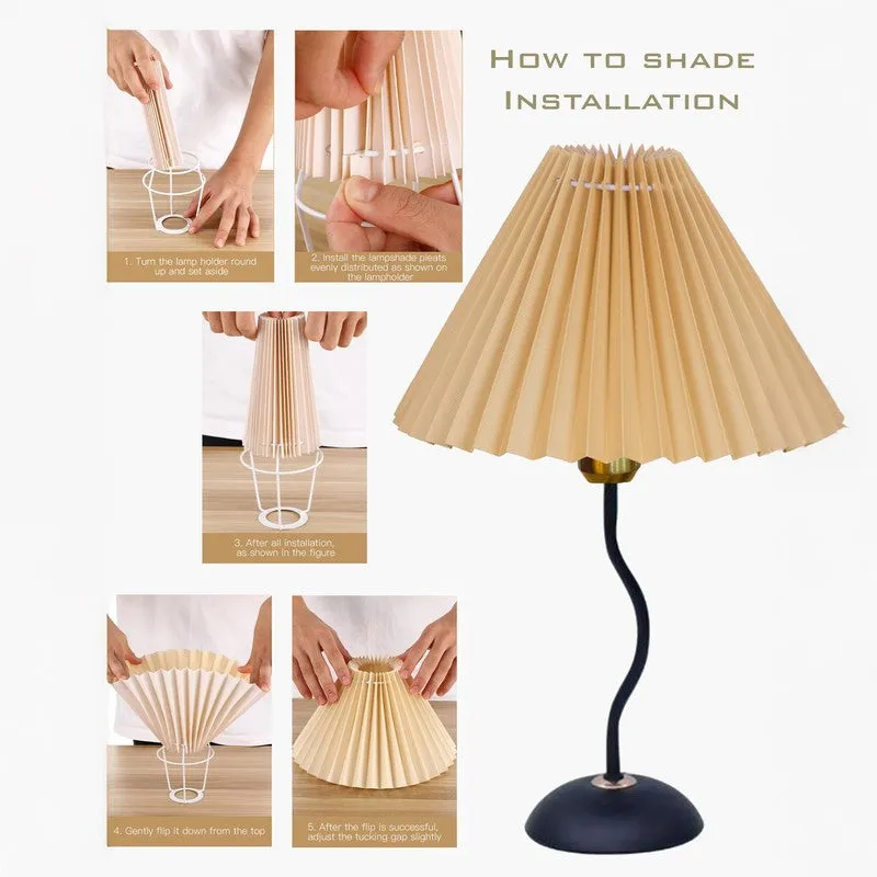 GlowVista Artistic Bedside Metal Table Lamp - Brown media 5