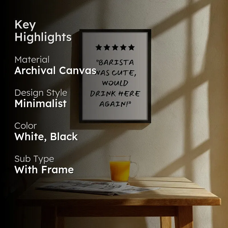 Barista Aura Archival Canvas Wall Art - Black media 2