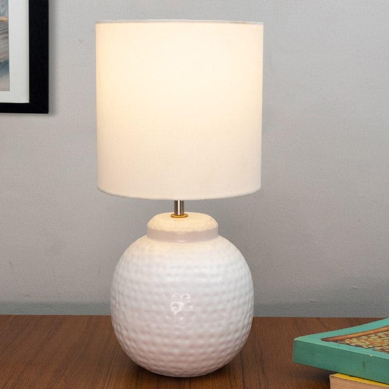 Asteria Pastha Fabric Table Lamp - White
