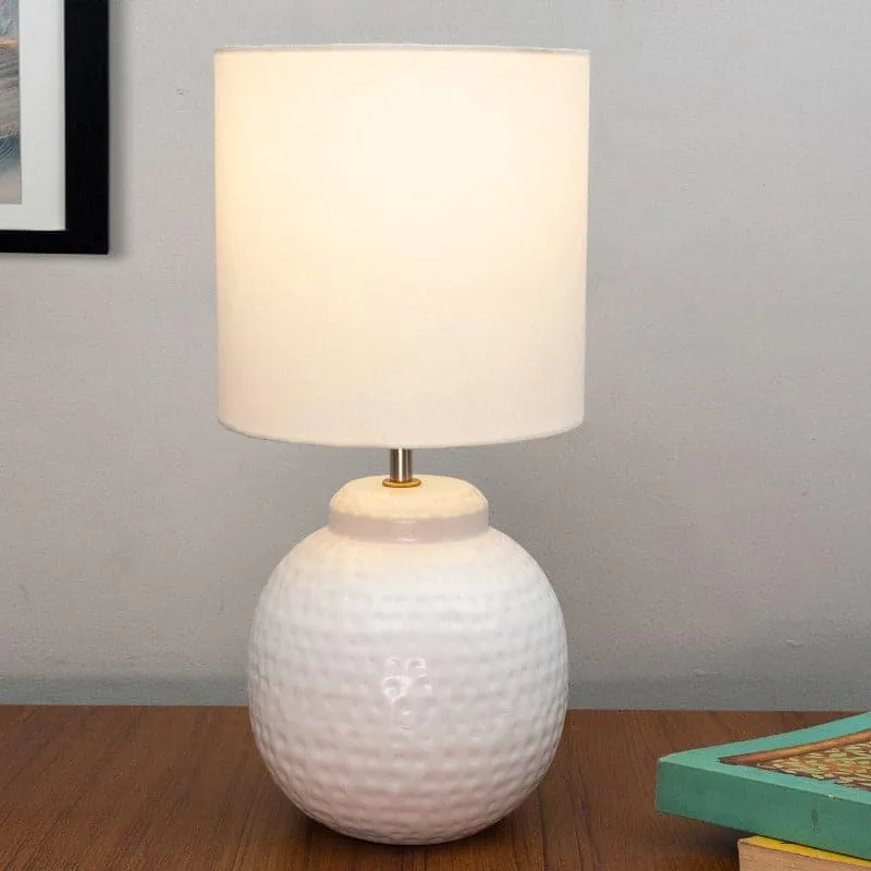 Asteria Pastha Fabric Table Lamp - White media 1