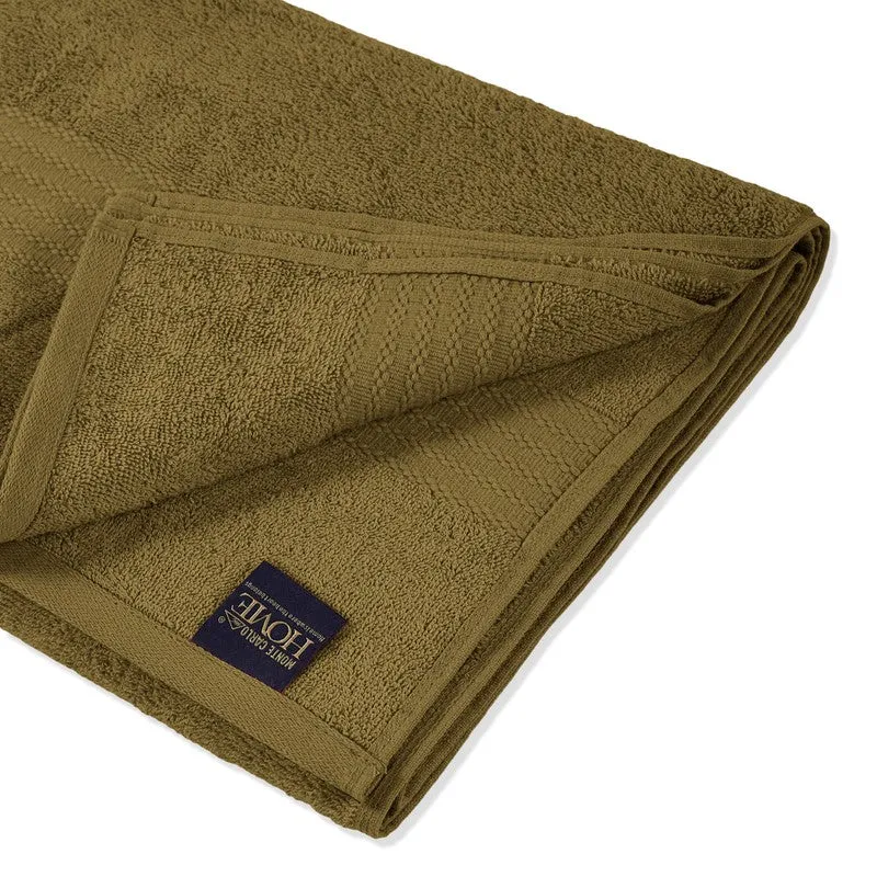 Monte Carlo Dry Nest Pure Cotton Bath Towel - Olive Green media 6
