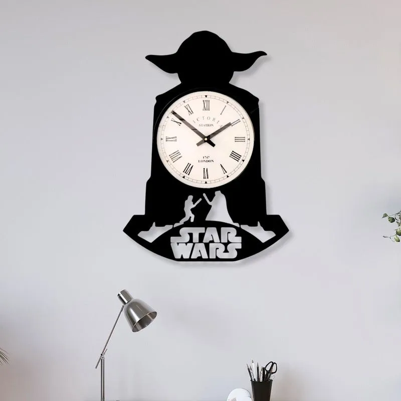 Sheriff Steel Analog Wall Clock - Black media 1