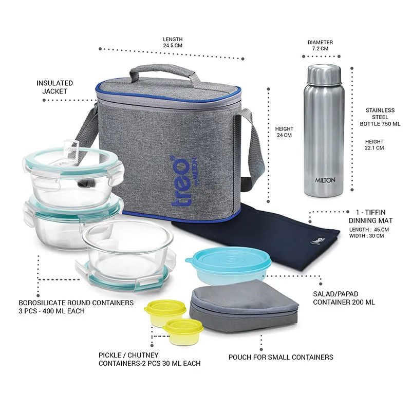Milton Oasis Borosilicate Lunch Box With Bag - Eight Piece Set media 7