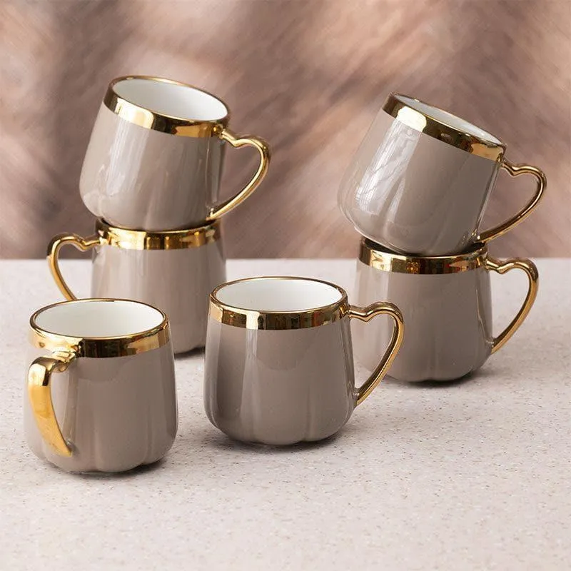 Cupino Porcelain Tea Cup (220 mL Each/Coffee) - Set of Six media 1