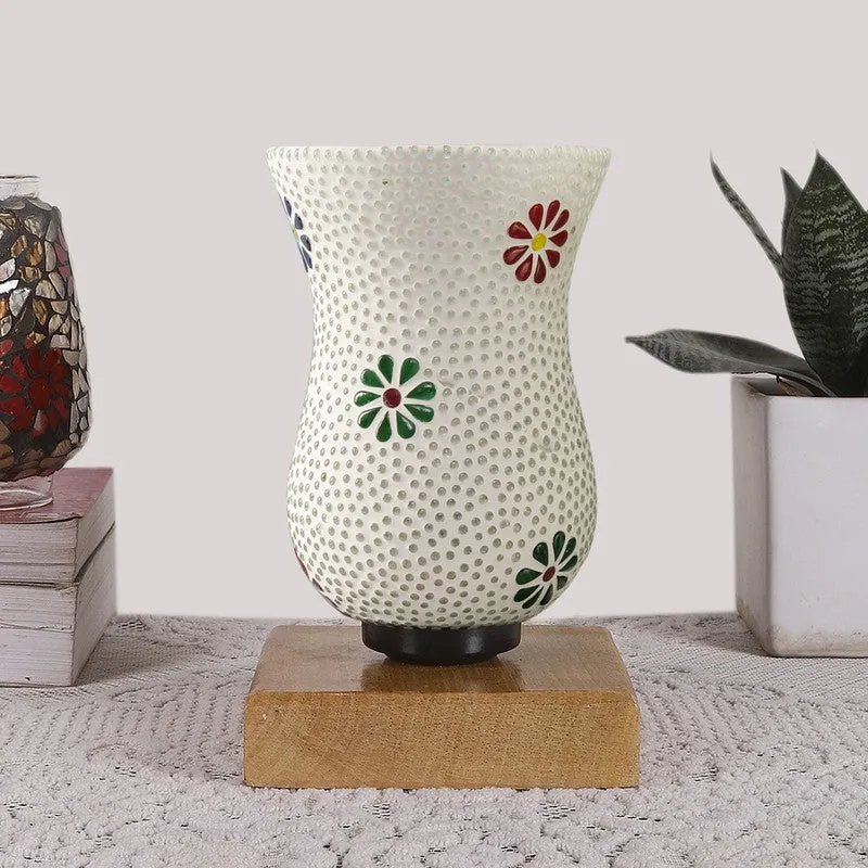 Lumetti Mosaic Glass Table Lamp With Wooden Base - Multicolor media 4