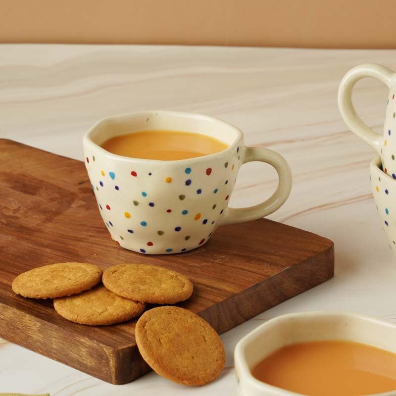 Starry Ceramic Tea Cup (210 mL Each) -  Set of Four media 4