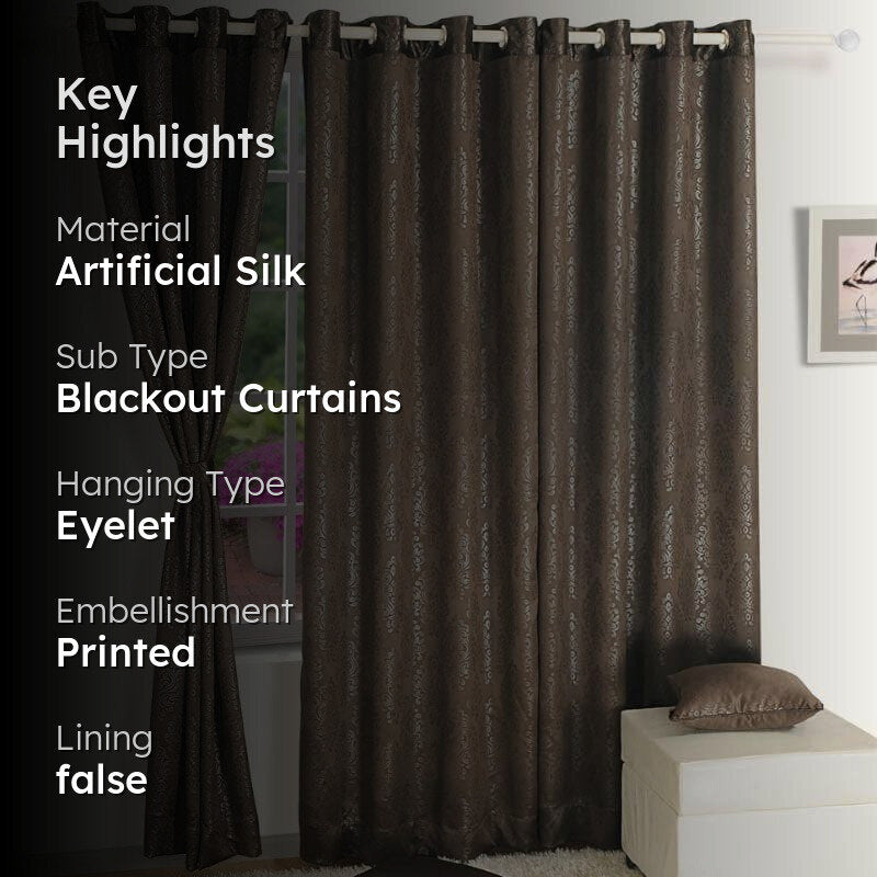 Swayam Fudge Brownie Curtain media 2