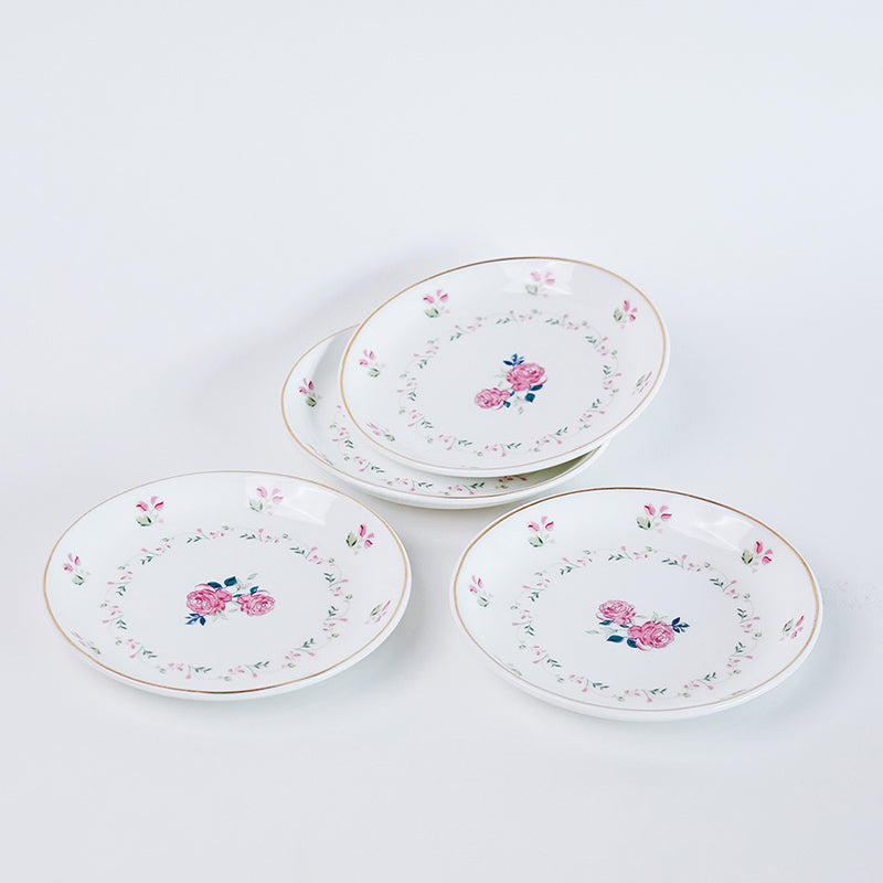 Magique: Portrait of a Rose Bone China Snack Plates - Set of Four media 5