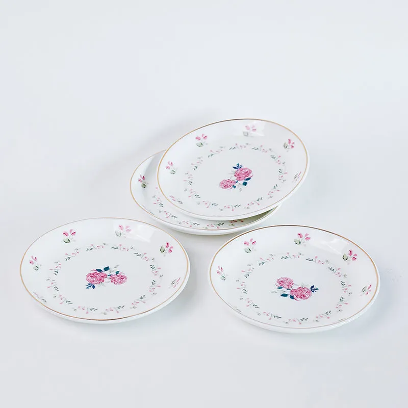 Magique: Portrait of a Rose Bone China Snack Plates - Set of Four media 5