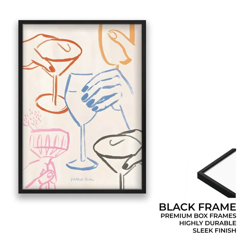 Wine Splash Archival Canvas Wall Art - Black media 8