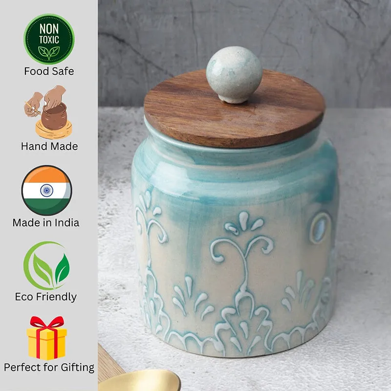 Madera Ceramic Jar (500 mL Each) - Set Of Two media 6