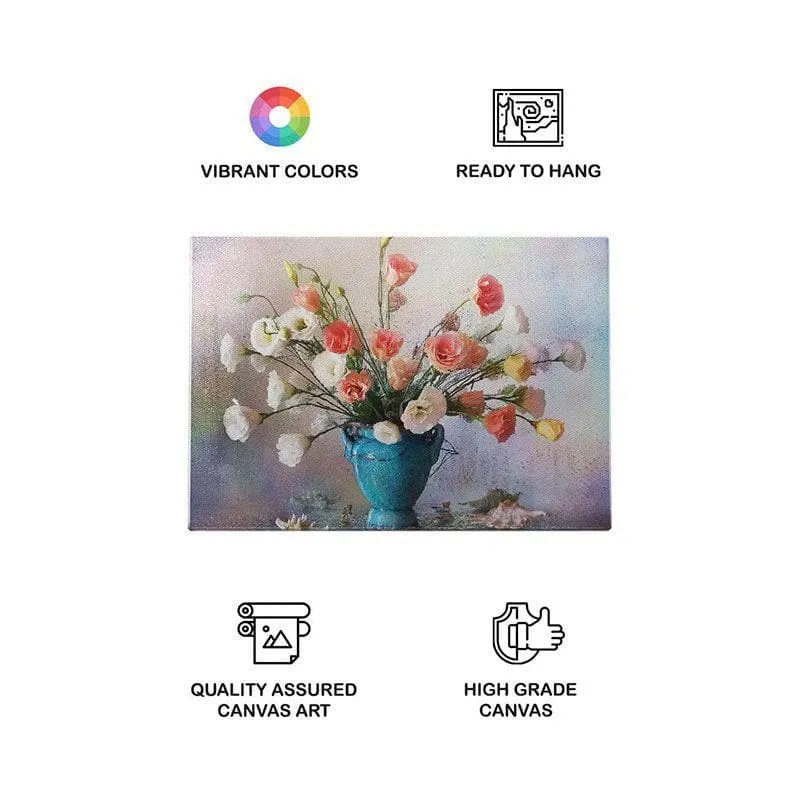 Roses Flower Bouquet Canvas Wall Painting - Gallery Wrap media 4