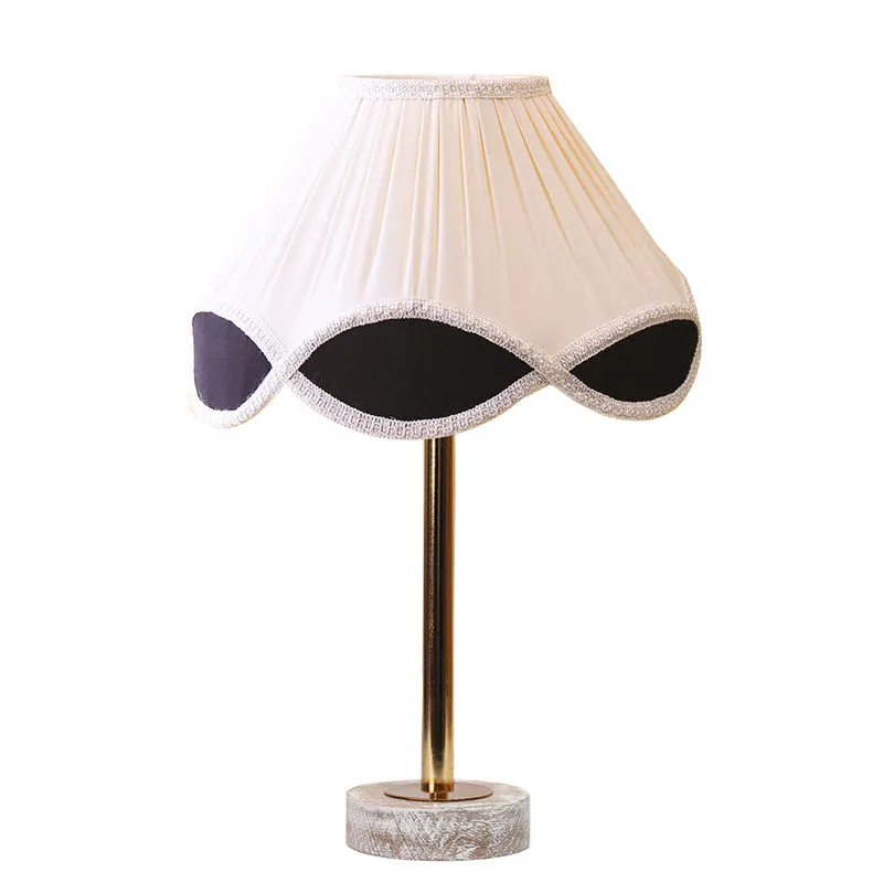 Valenica Rodin Wooden Table Lamp - White,Gold,White media 4