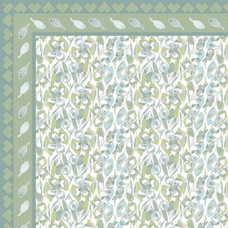 Royal Style Cotton Bedsheet (Green,White) - 120 TC media 5