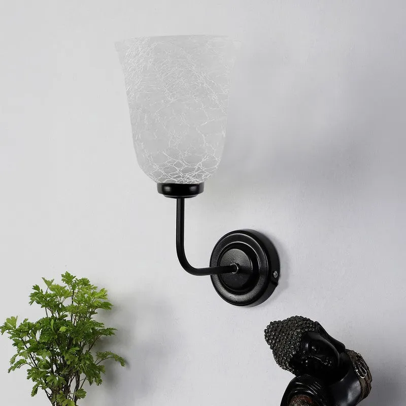 Crystal Bloom Matte Glass Wall Lamp media 3