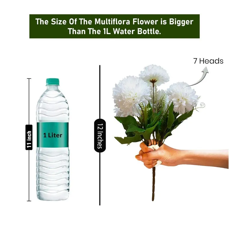 Florisse Artificial Hydrangea Flower (White) - Set Of Four media 8