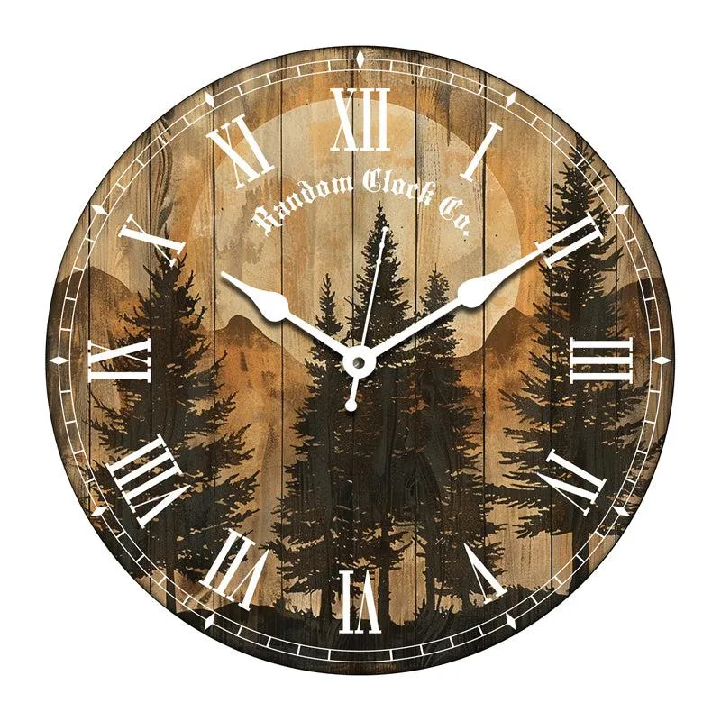 Panta Rhei Analog Wooden Wall Clock media 3