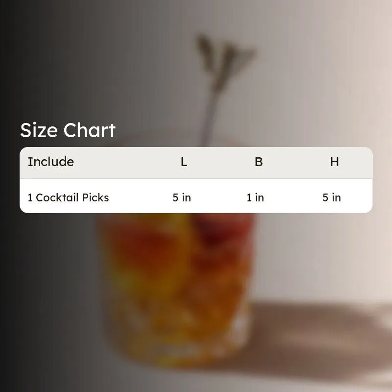 Chic Pick Stainless Steel Cocktail Pick - Gold media 9
