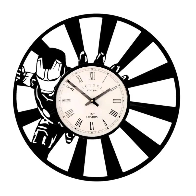 Agentime Steel Analog Wall Clock - Black media 4