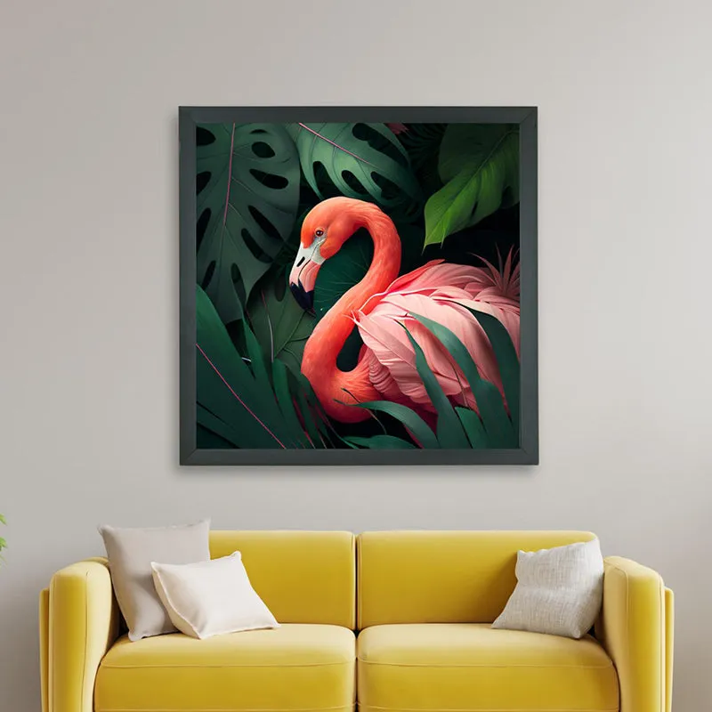 Hidden Flamingo Wall Art With Resin Frame media 5