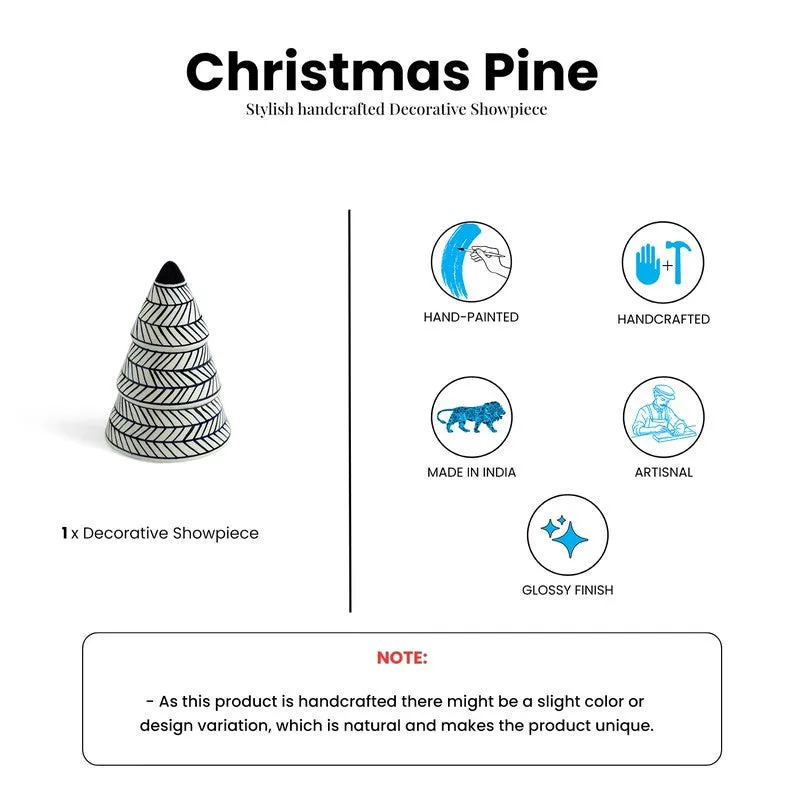 Christmas Pine Handpainted Ceramic Showpiece media 5