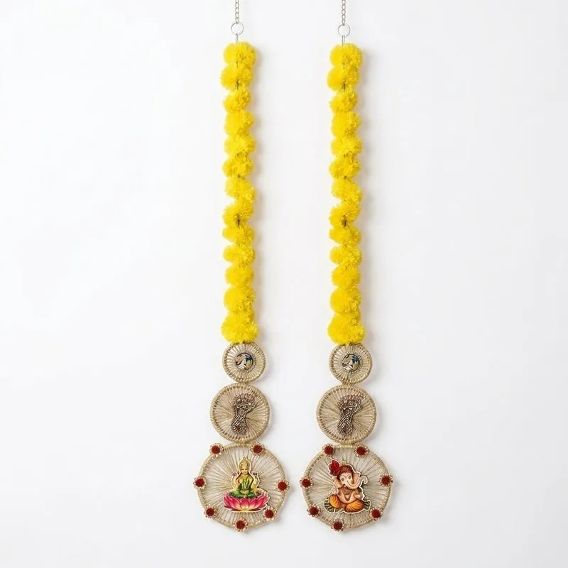 Faux Marigold Latkan - Set Of Two media 5