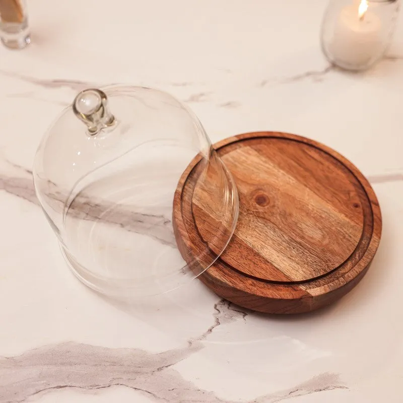 Stonewood Wood & Glass Cake Stand - Set Of Two media 5
