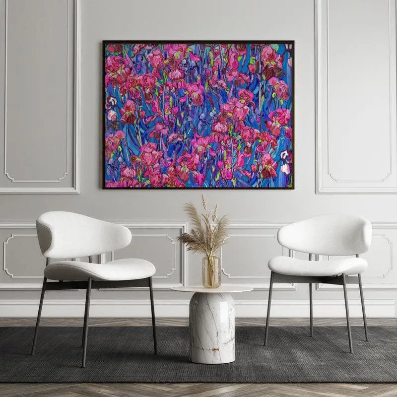Pink Irises By Vincent Van Gogh - Black Frame media 5