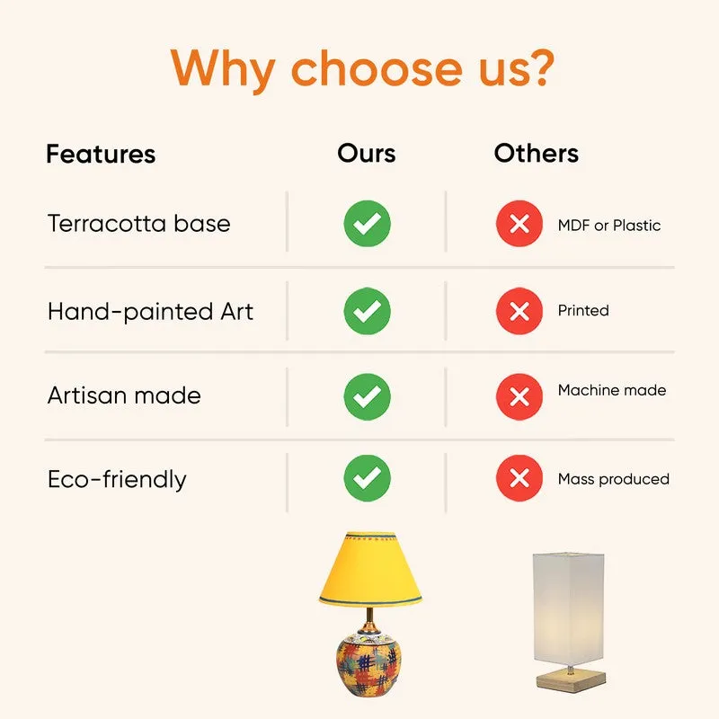 Shahana Terracotta Table Lamp - Multicolor media 11