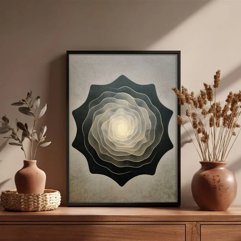 Whispering Layers Archival Paper Wall Painting With Black Frame media 6