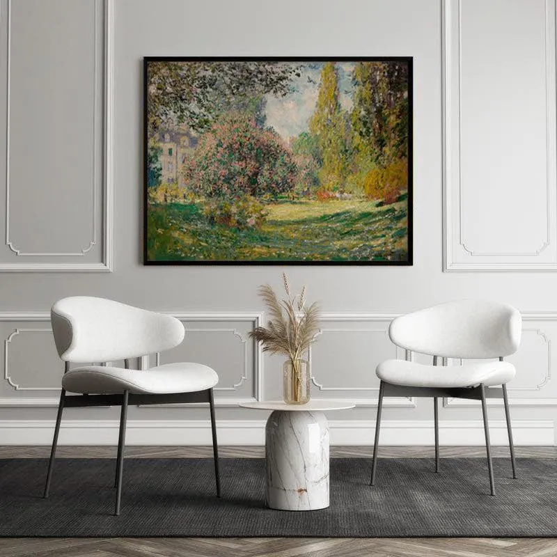 The Parc Monceau 1878 By Claude Monet - Black Frame media 5