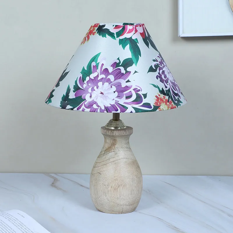 Miyabi Curve Printed Mango Wood Table Lamp - Multicolor media 3