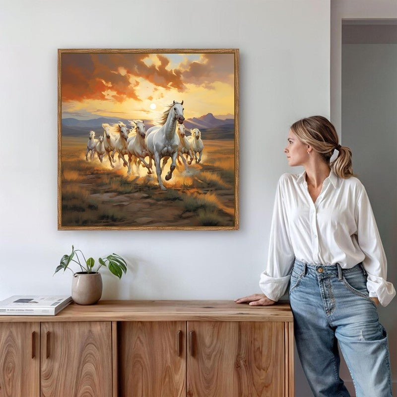 SevenHorses Canvas Wall Art With Frame media 7