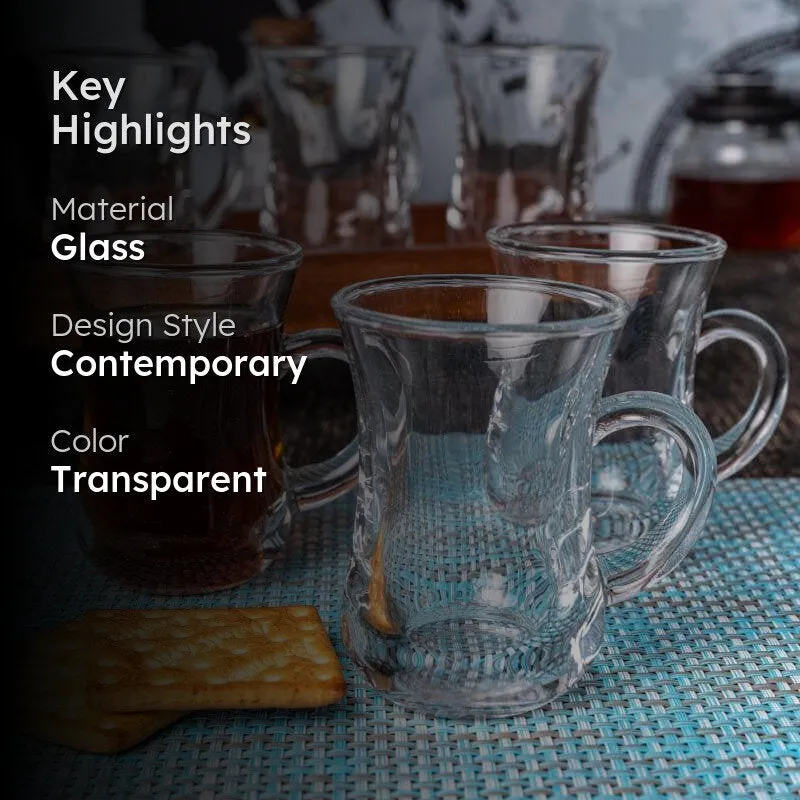 Revatilize Glass Tea Cup (135 mL Each)  -  Set of Six media 2