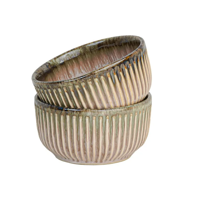 Mintora Pink Ceramic Serving Bowls - Set Of Two media 3