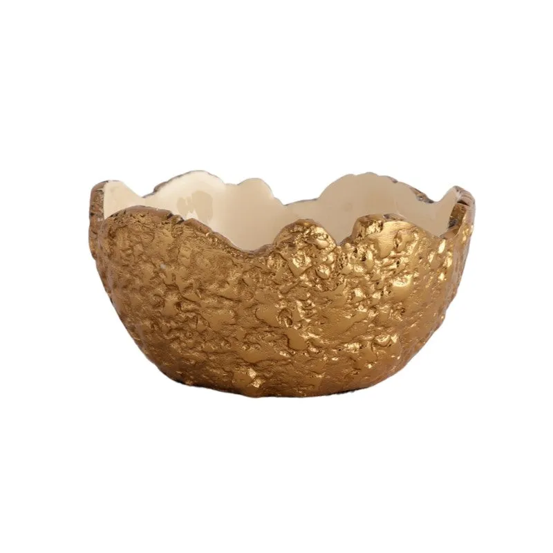 Elegant Trio (Gold) Snack Bowl with Tray - Four Piece Set media 6