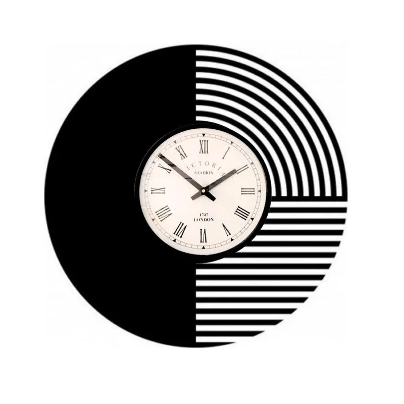 Astrixis Steel Analog Wall Clock - Black media 4