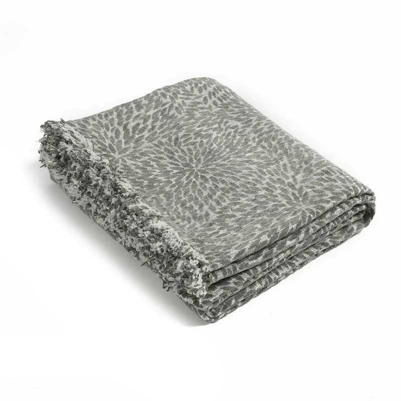 Daisytwist Abstract Cotton Throws - Sliver media 3