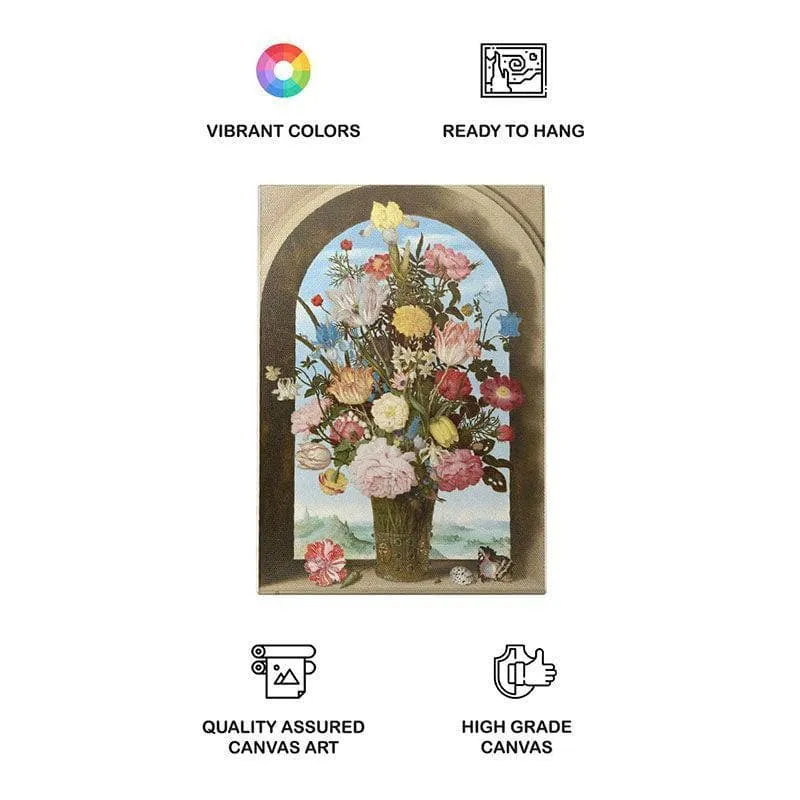Vase Of Flowers By Window Wall Painting - Gallery Wrap media 4