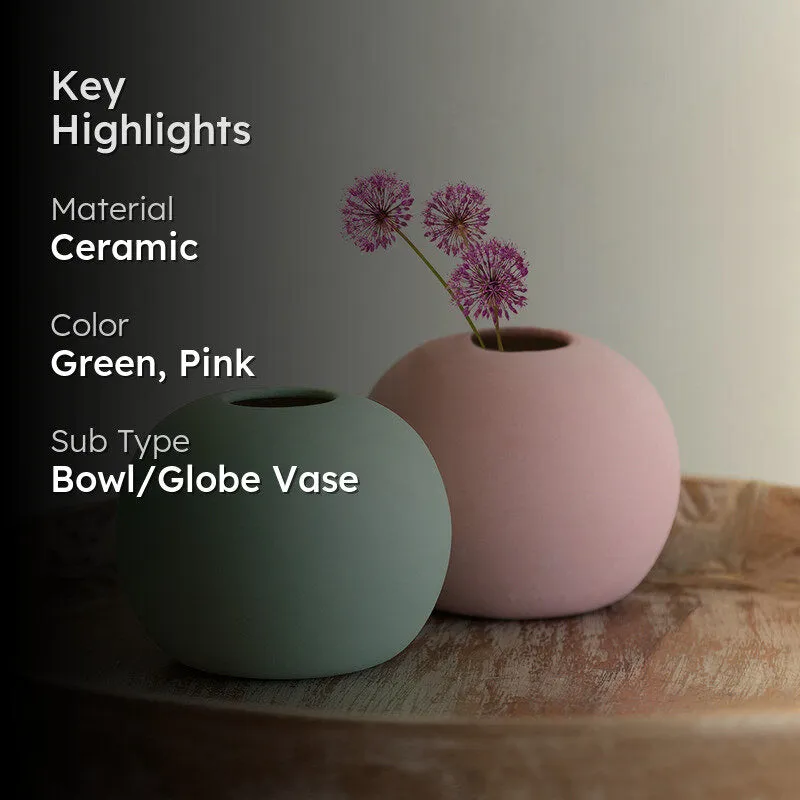 Nura Pink Vase - Set Of Two media 2