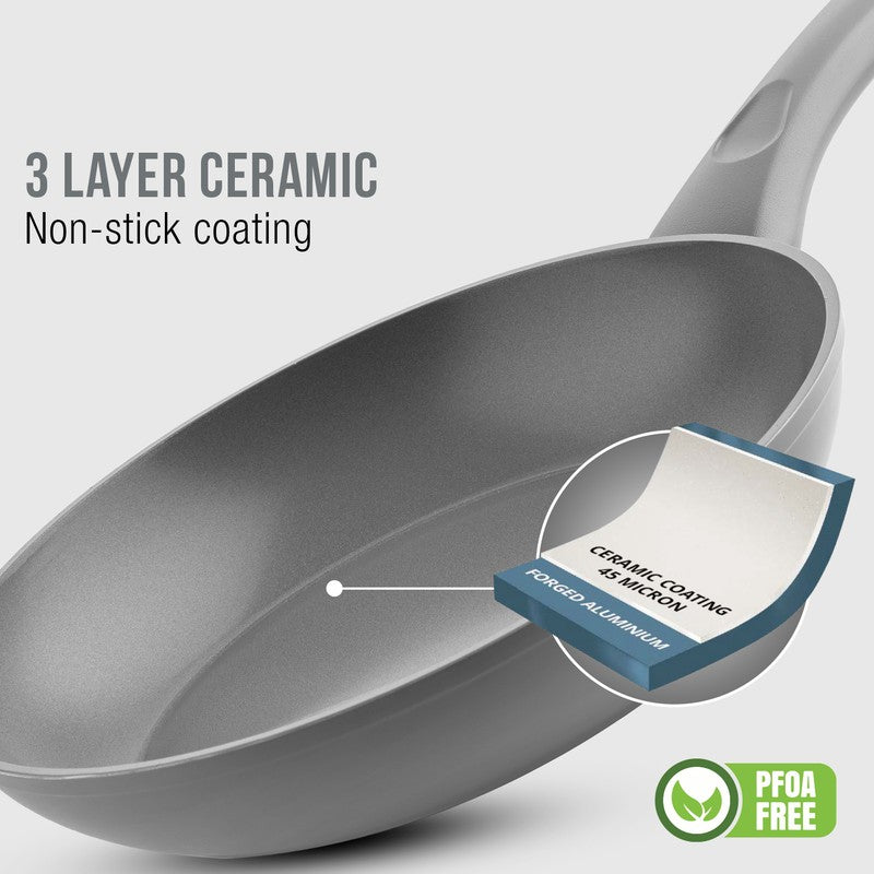 Wellberg Matte Finish Ceramic Coating Frying Pan media 4