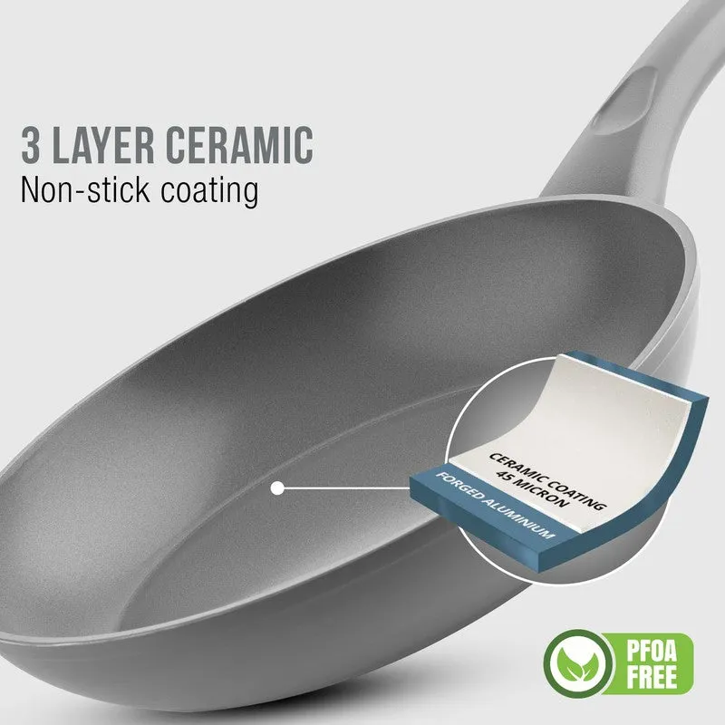 Wellberg Matte Finish Ceramic Coating Frying Pan media 4