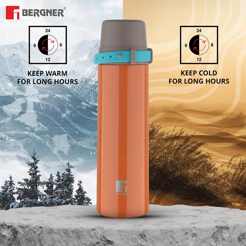 Bergner Silque Double Walled Hot & Cold Flask (Orange) - 500 mL media 7