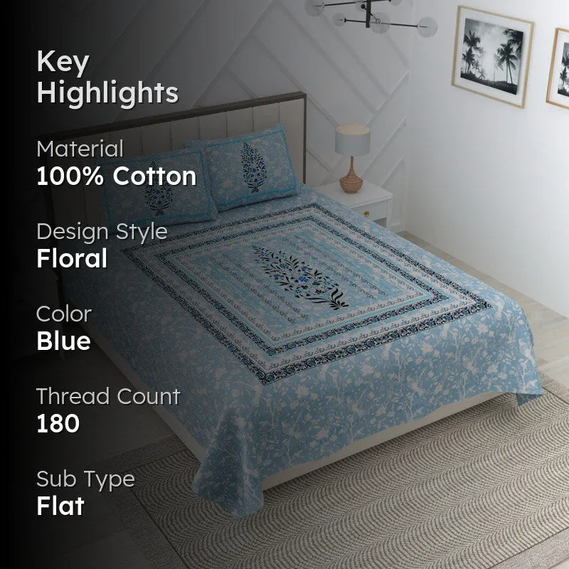 Aangan Petals Cotton Bedsheet - 180 TC media 2