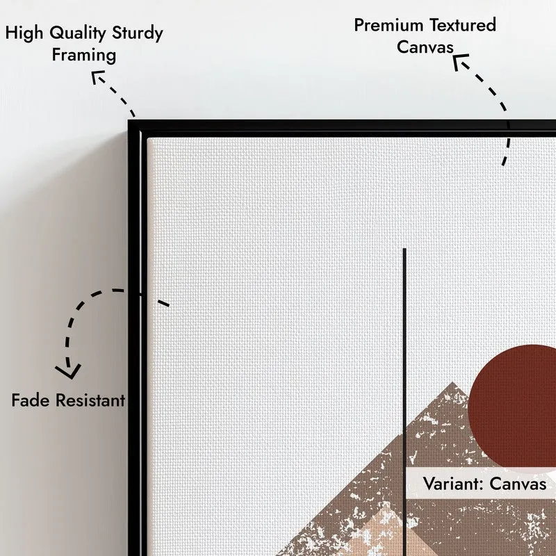 Earthy Axis Canvas Wall Painting With Black Frame media 9