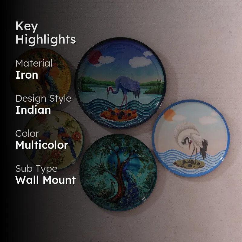 Feathered Haven Wall Plates - Set of Five media 2