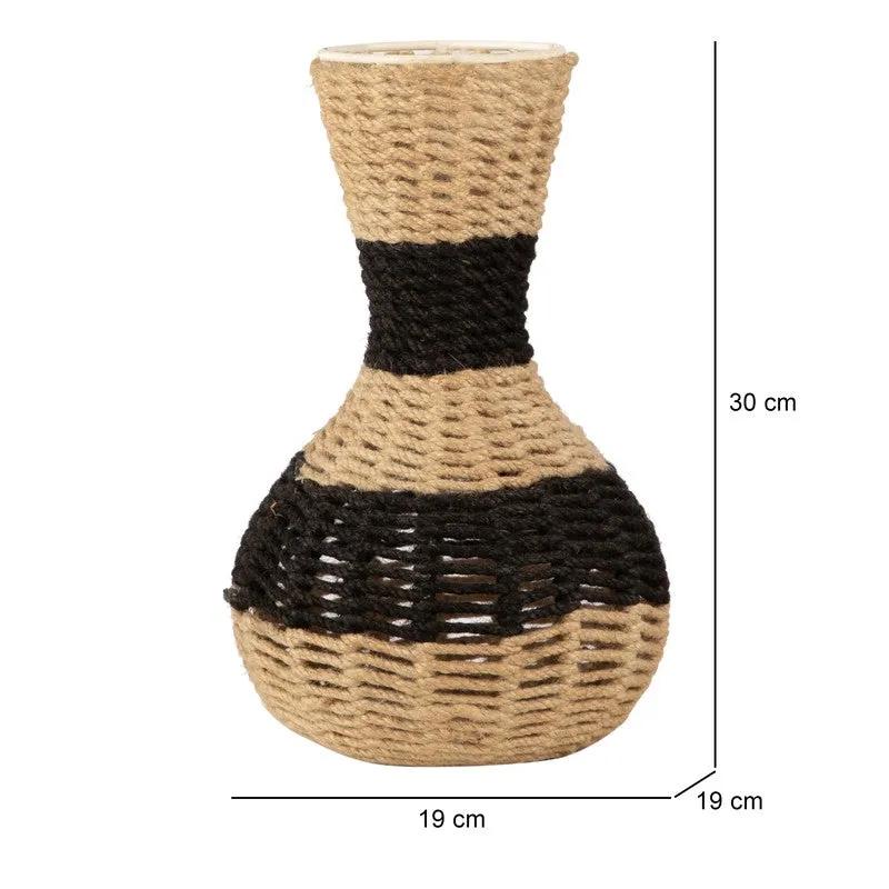 Terranoir Jute Vase - Black,Brown media 6